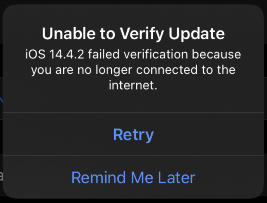 Verify that you are connected to the internet