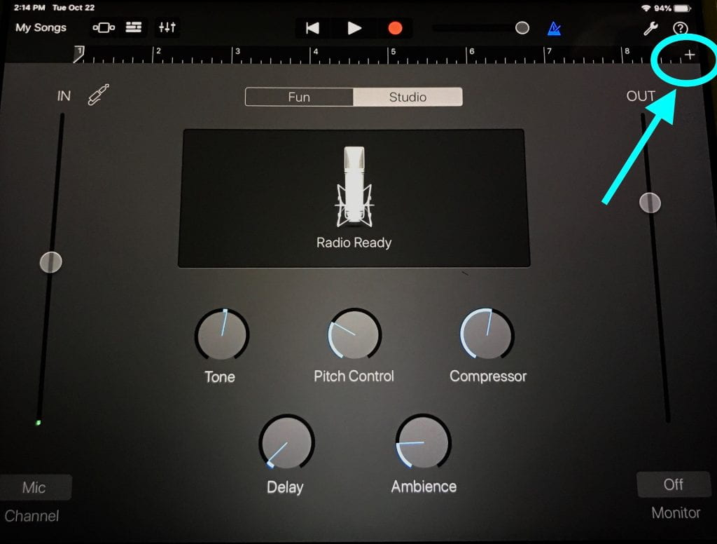 Using GarageBand to Record Singing on iPhone