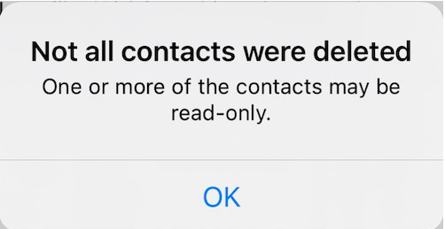 What Does Read Only Contacts Mean on iPhone