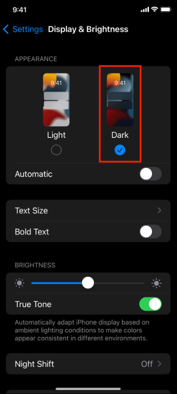 Changing the keyboard theme from light mode to dark mode