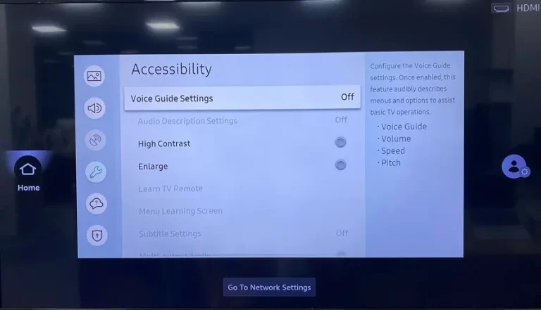 Voice guide settings